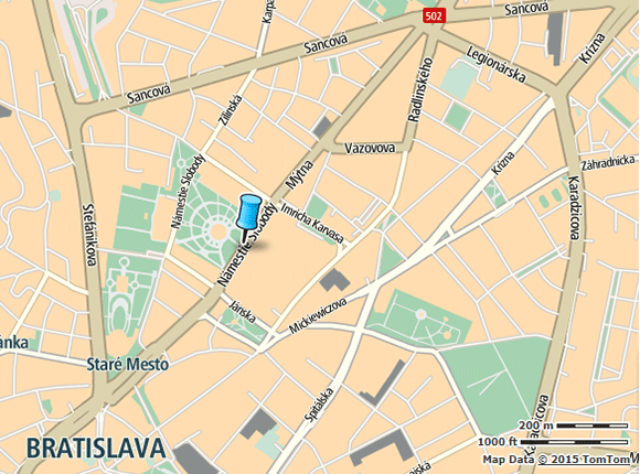 Faculty of Mech. Engrg. in Bratislava on the map.